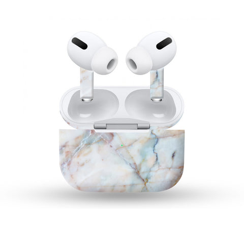 Blue Gold Marble Skin For Apple Buds
