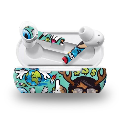 Green Graffiti for OnePlus Buds Skins