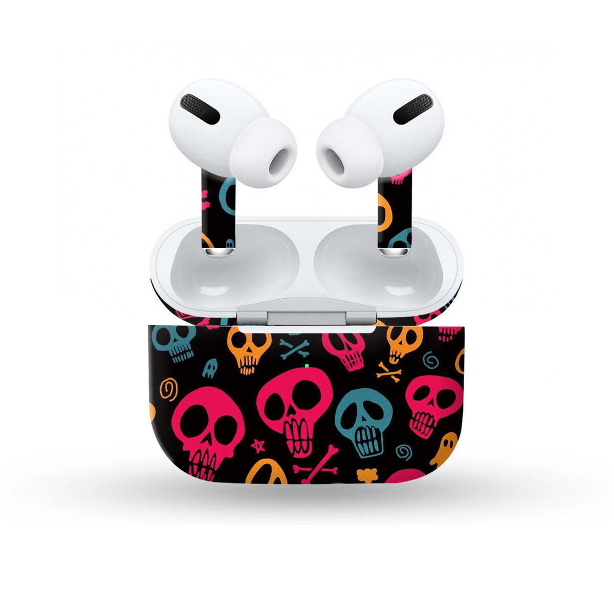 Neon Skulls Skin For Apple Buds