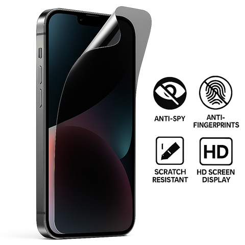 Privacy Hydrogel Screen Protector - Anti Spy + Full Coverage