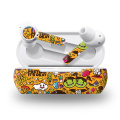 Yellow Graffiti for OnePlus Buds Skins