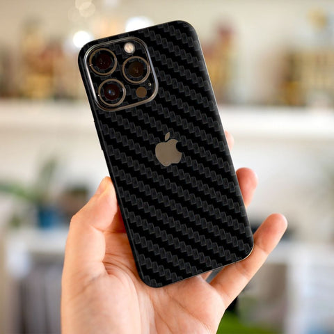 Black Carbon Fibre Mobile Skin