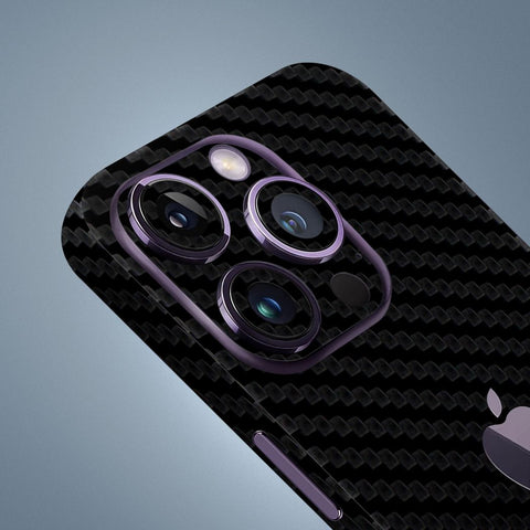 Black Carbon Fibre Mobile Skin