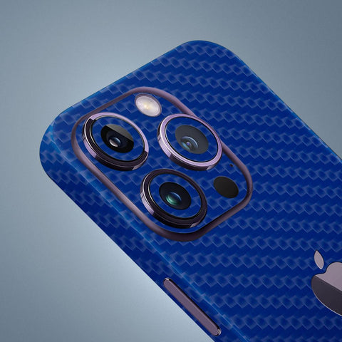 Blue Carbon Fibre Mobile Skin
