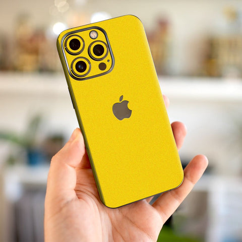 Yellow Matte Mobile Skin
