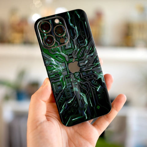 Green Circuit Mobile Skin