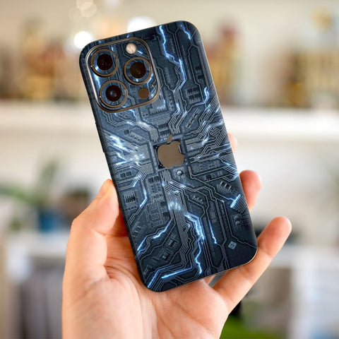 Blue Circuit Mobile Skin