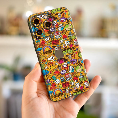 Yellow Graffiti Mobile Skin