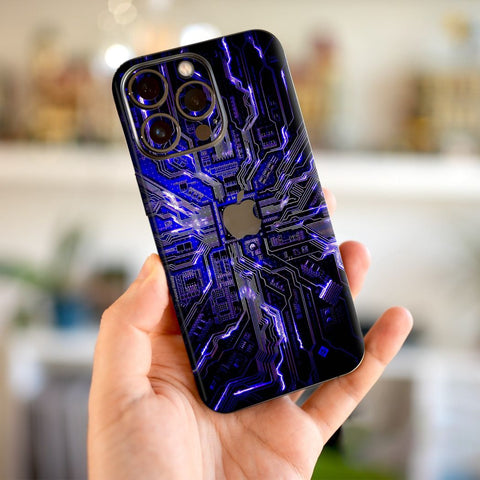 Purple Circuit Mobile Skin