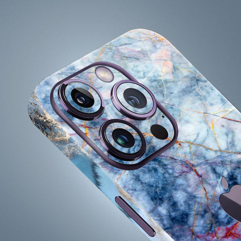 Blue Stripped Marble Mobile Skin