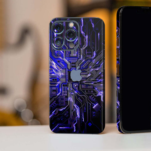 Purple Circuit Mobile Skin