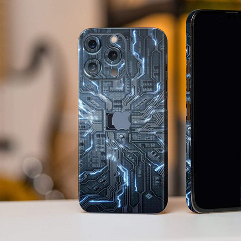 Blue Circuit Mobile Skin