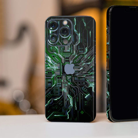 Green Circuit Mobile Skin