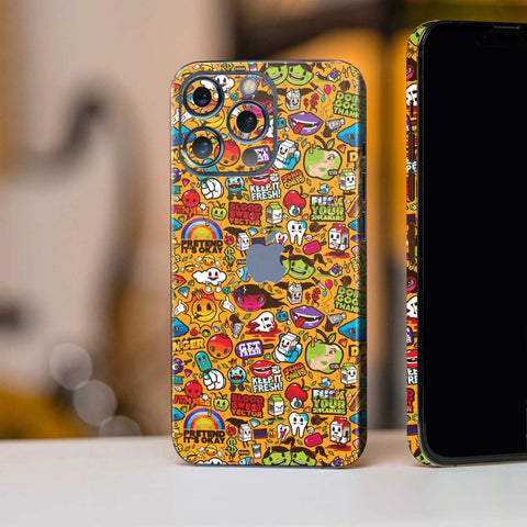 Yellow Graffiti Mobile Skin