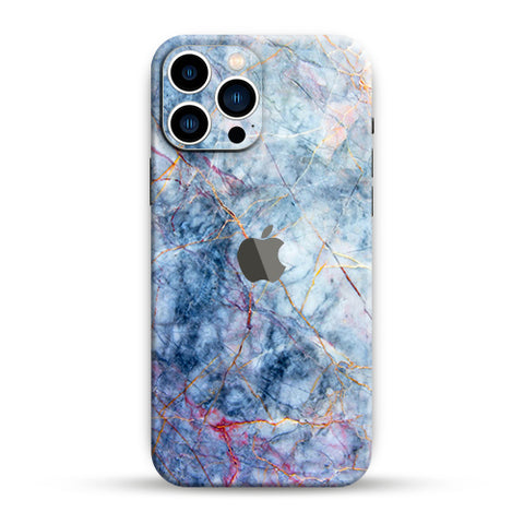 Blue Stripped Marble Mobile Skin