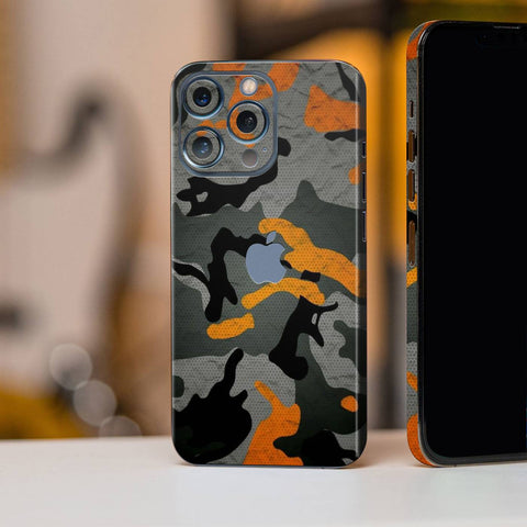 Orange Pattern Camo Mobile Skin