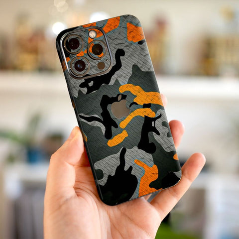Orange Pattern Camo Mobile Skin