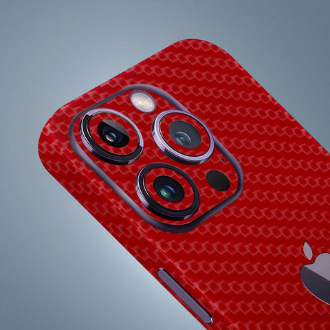 Red Carbon Fibre Mobile Skin