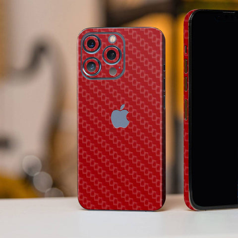 Red Carbon Fibre Mobile Skin