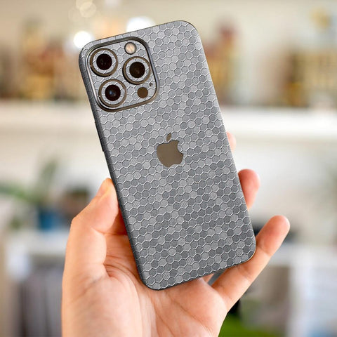 Silver Honeycomb Mobile Skin