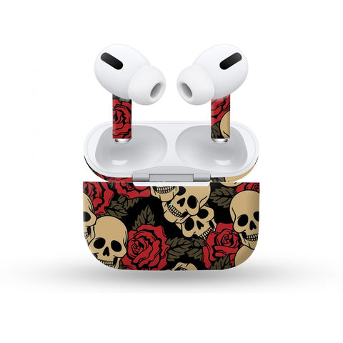 Skull & Roses Skin For Apple Buds
