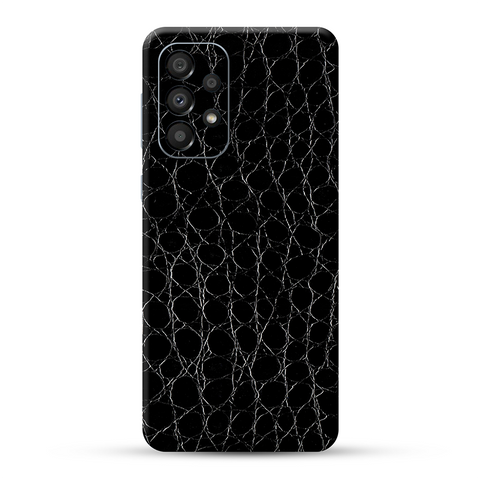 Black Crocodile Skin For Samsung