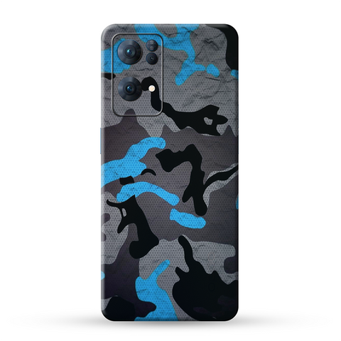 Blue Pattern Camo Skin For Oppo