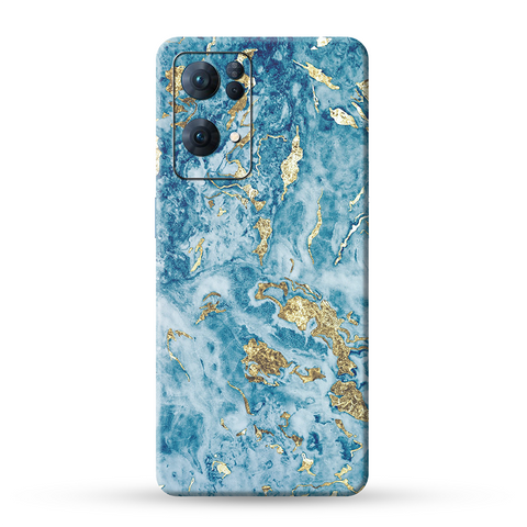 Blue Gold Marble Skin For Oppo