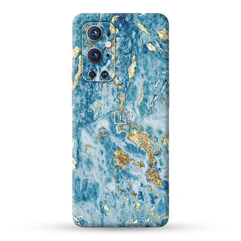 Blue Gold Marble Skin for Oneplus