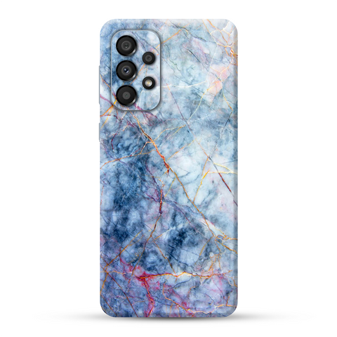 Blue Stripes Marble Skin For Samsung