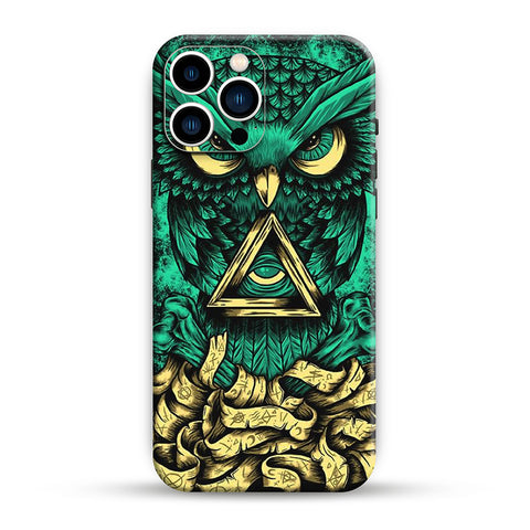 Green Owl Skin For iPhone