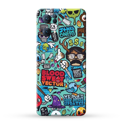 Green Graffiti Skin For Oppo