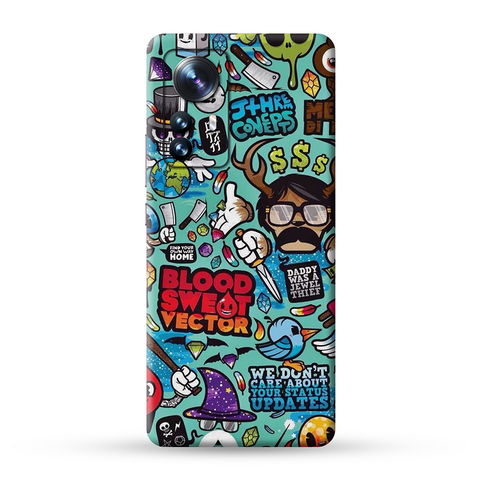 Green Graffiti Skin For Redmi