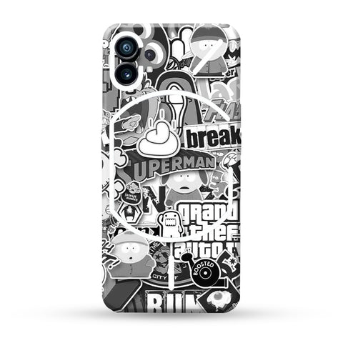 Monochrome Graffiti Skin For Nothing Phone