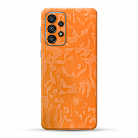 Orange Camo Texture Skin For Samsung