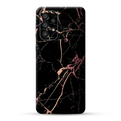 Rose Gold Black Marble Skin For Samsung