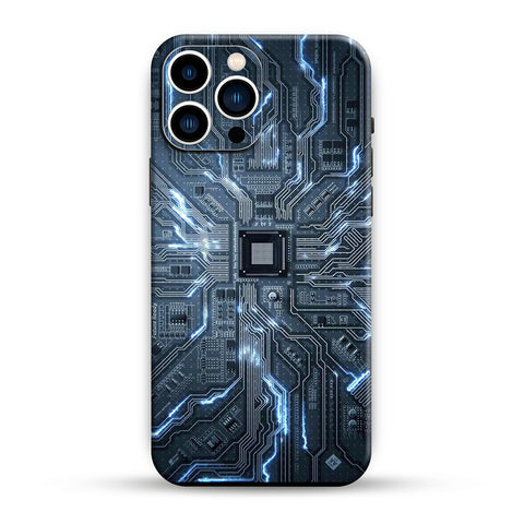 Silver Circuit Skin For iPhone