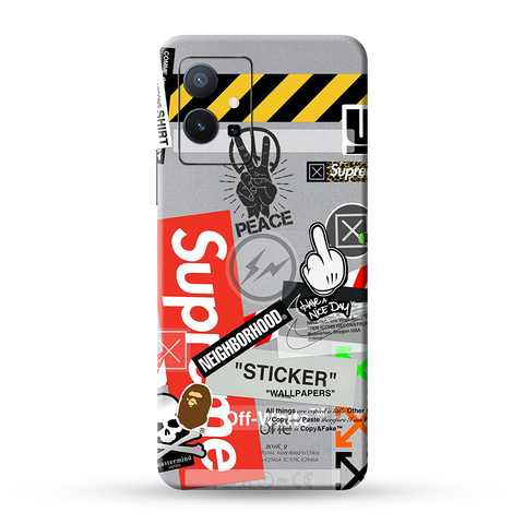 Warning Graffiti Skin For Vivo