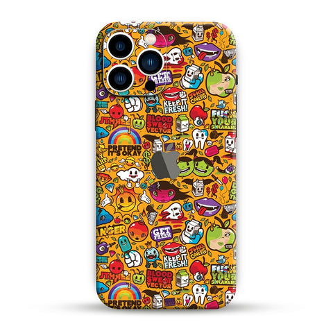 Yellow Graffiti Mobile Skin