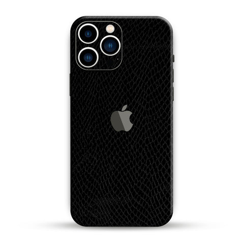 Black Snake Leather Skin For iPhone