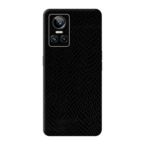 Black Snake Leather Skin For Realme
