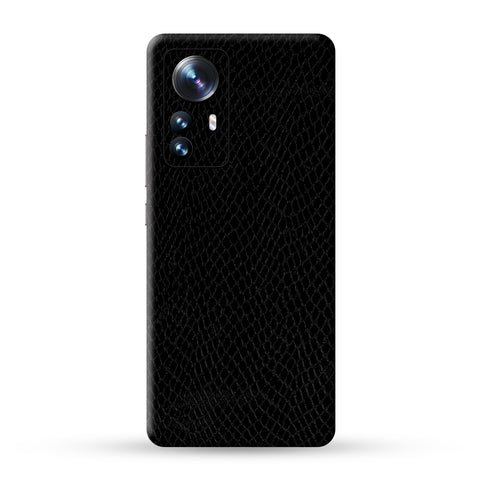 Black Snake Leather Skin For Redmi