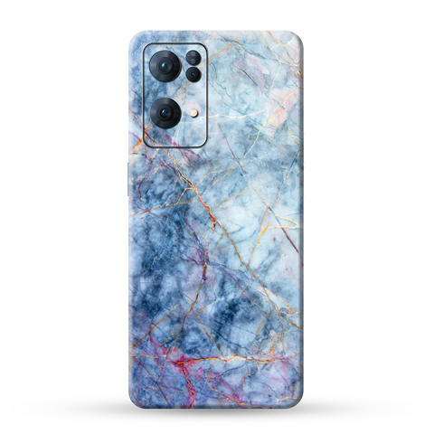 Blue Stripped Marble Skin For Oppo