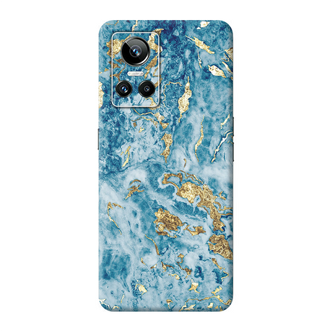 Blue Stripped Marble Skin For Realme
