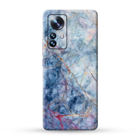 Blue Stripped Marble Skin For Redmi