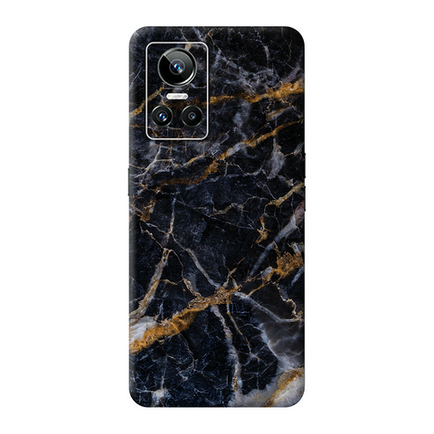 Golden Black Marble Skin For Realme