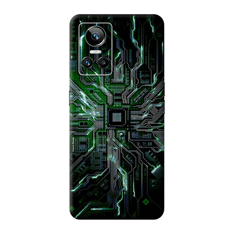Green Circuit Skin For Realme