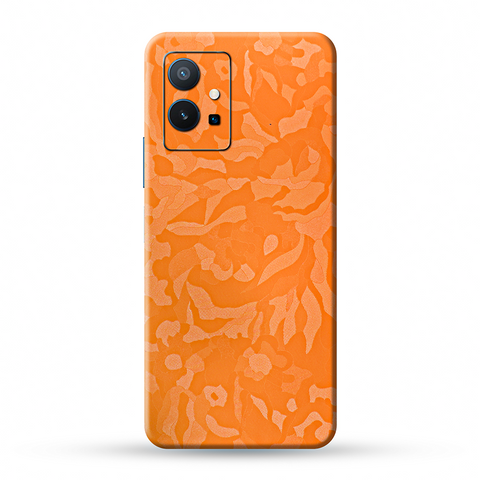 Orange Camo Texture Skin For Vivo