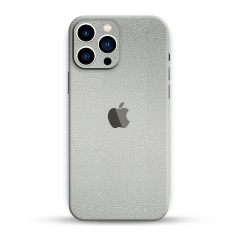 Silver Leather Skin For iPhone